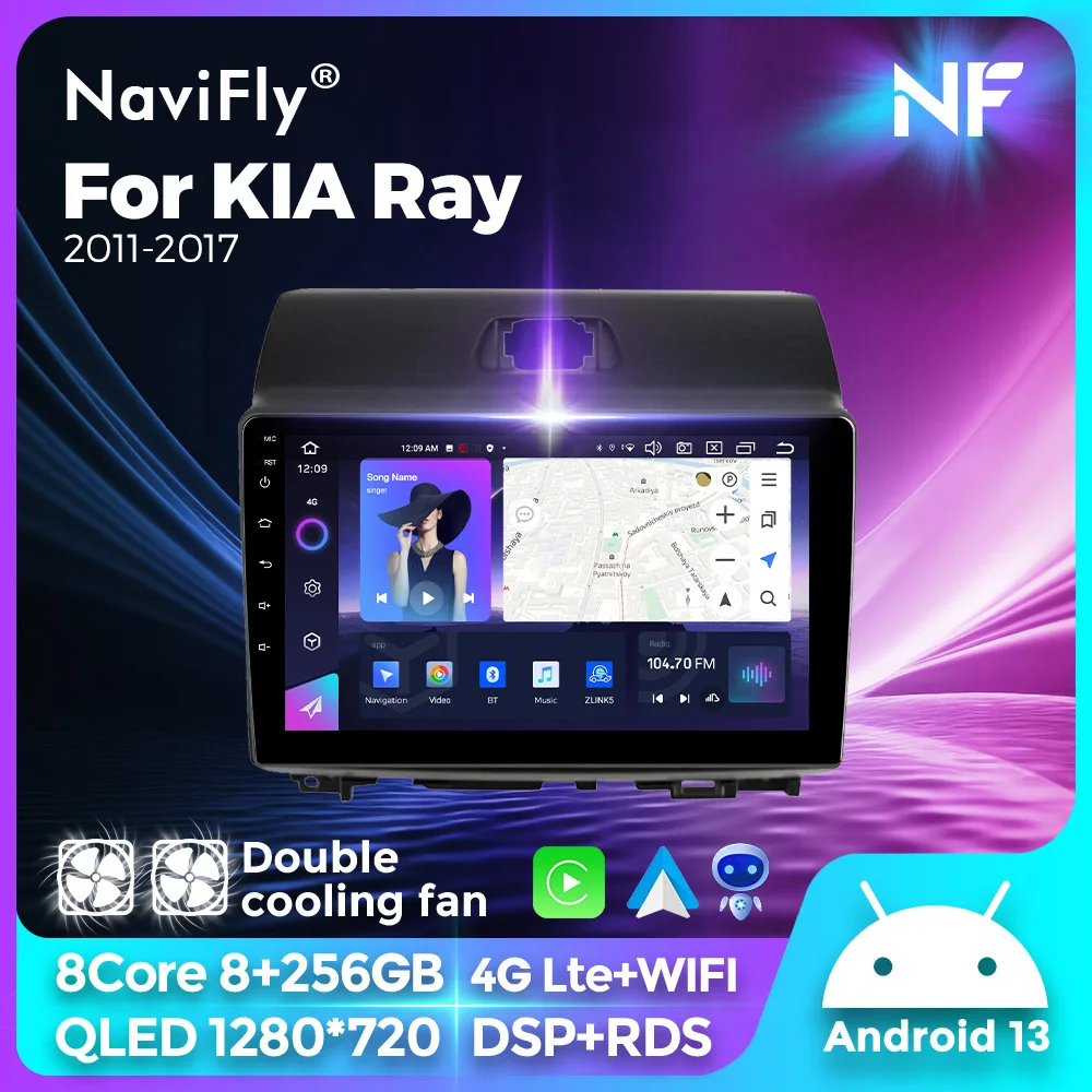 Navifly 7862S Android Auto All in one Car Audio Video Player For KIA Ray 2011-2017 DSP Wireless Carplay GPS Intelligent Systems