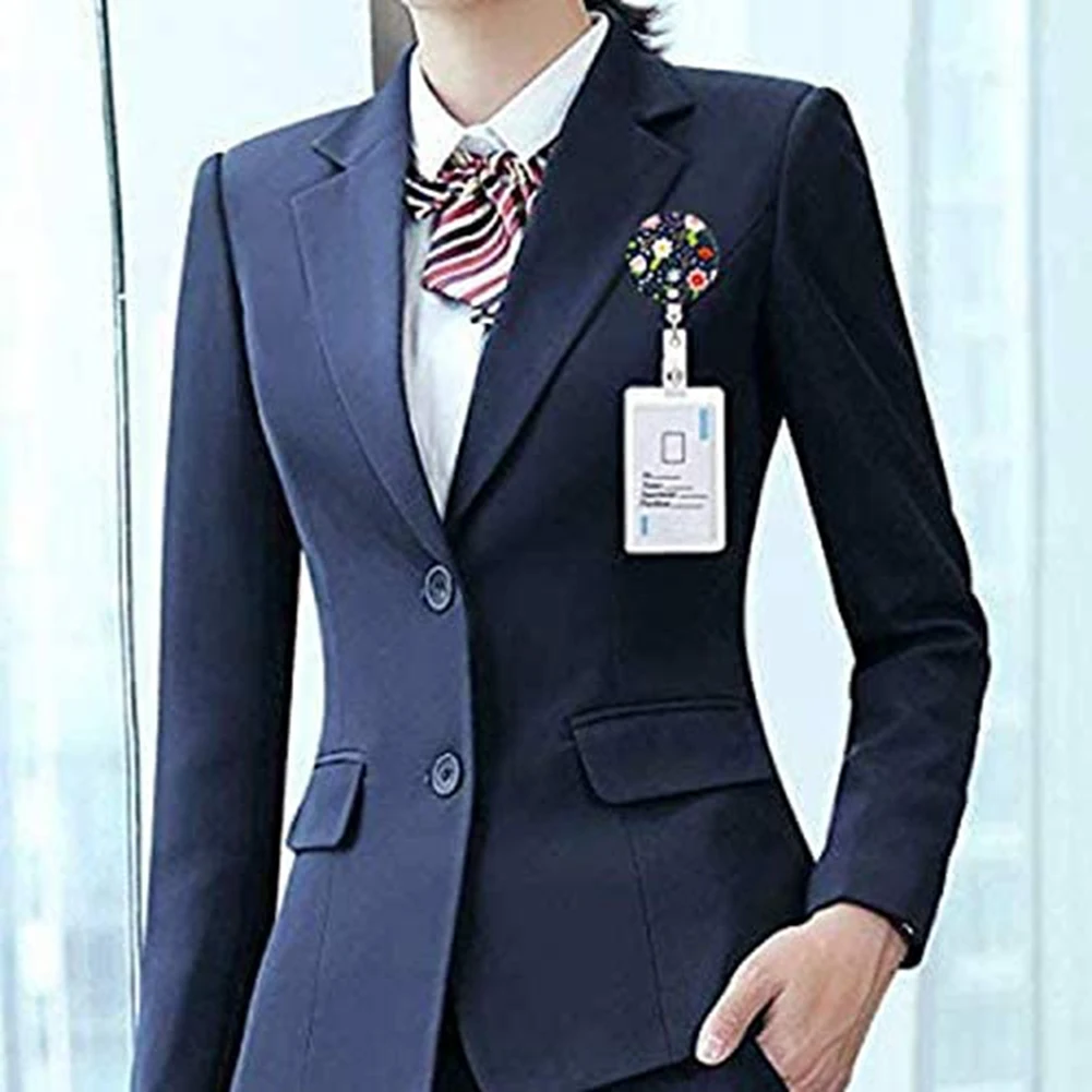 3PCS Badge Reels Retractable Flower Badge Holder with Alligator Clip Id Name Tag Holders for Office Worker Nurses