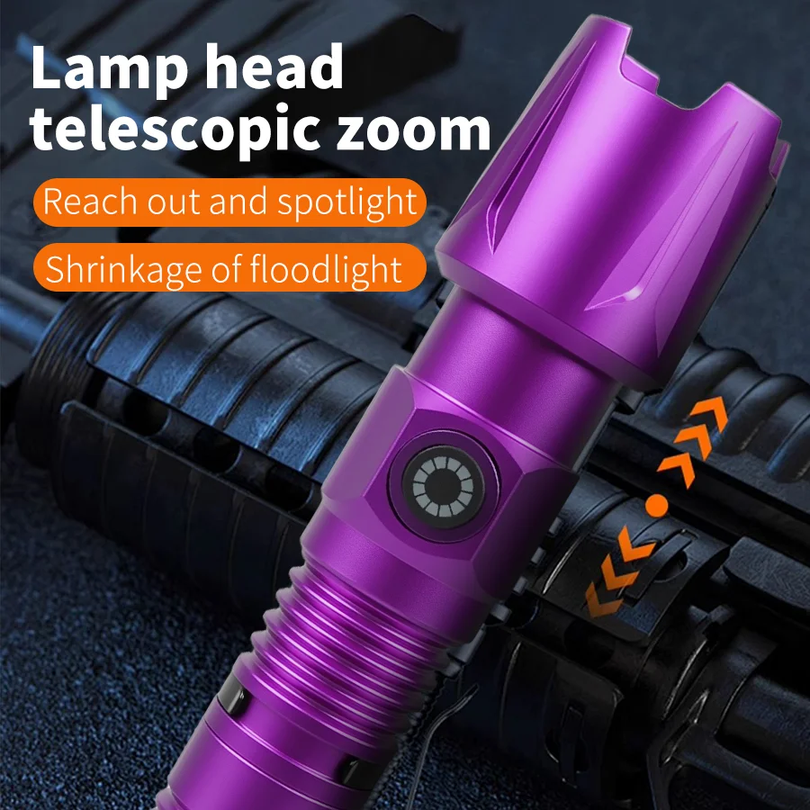 365nm/395nm UV Flashlight - Rechargeable Blacklight Torch for Pet Urine/Scorpions/Resin, Compact Handheld Detector (Waterproof)
