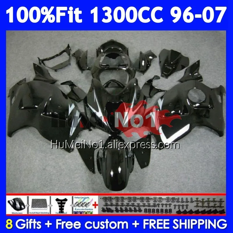 Fairing For SUZUKI GSXR 1300 CC Hayabusa GSXR-1300 126No.56 GSXR1300 96 97 98 99 00 01 2002 2003 2004 2005 2006 New black 2007