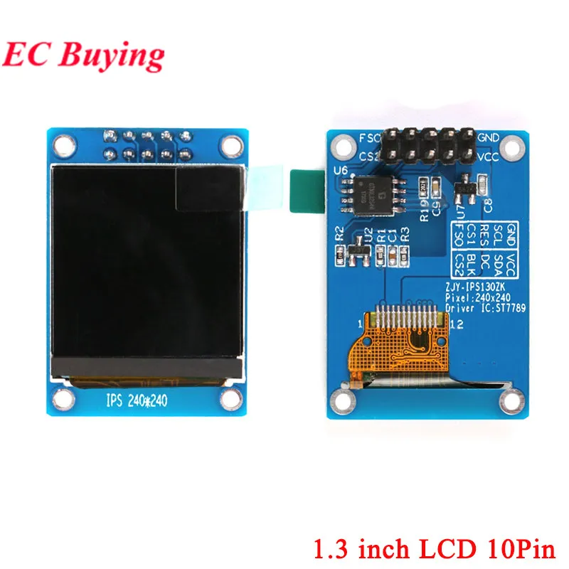 0.96インチ 1.3インチ IPS TFTディスプレイ 7P 8P 10P SPI HD 65KフルカラーLCDモジュール ST7735 ST7789ドライブIC 80*160 240*240 Arduino用
