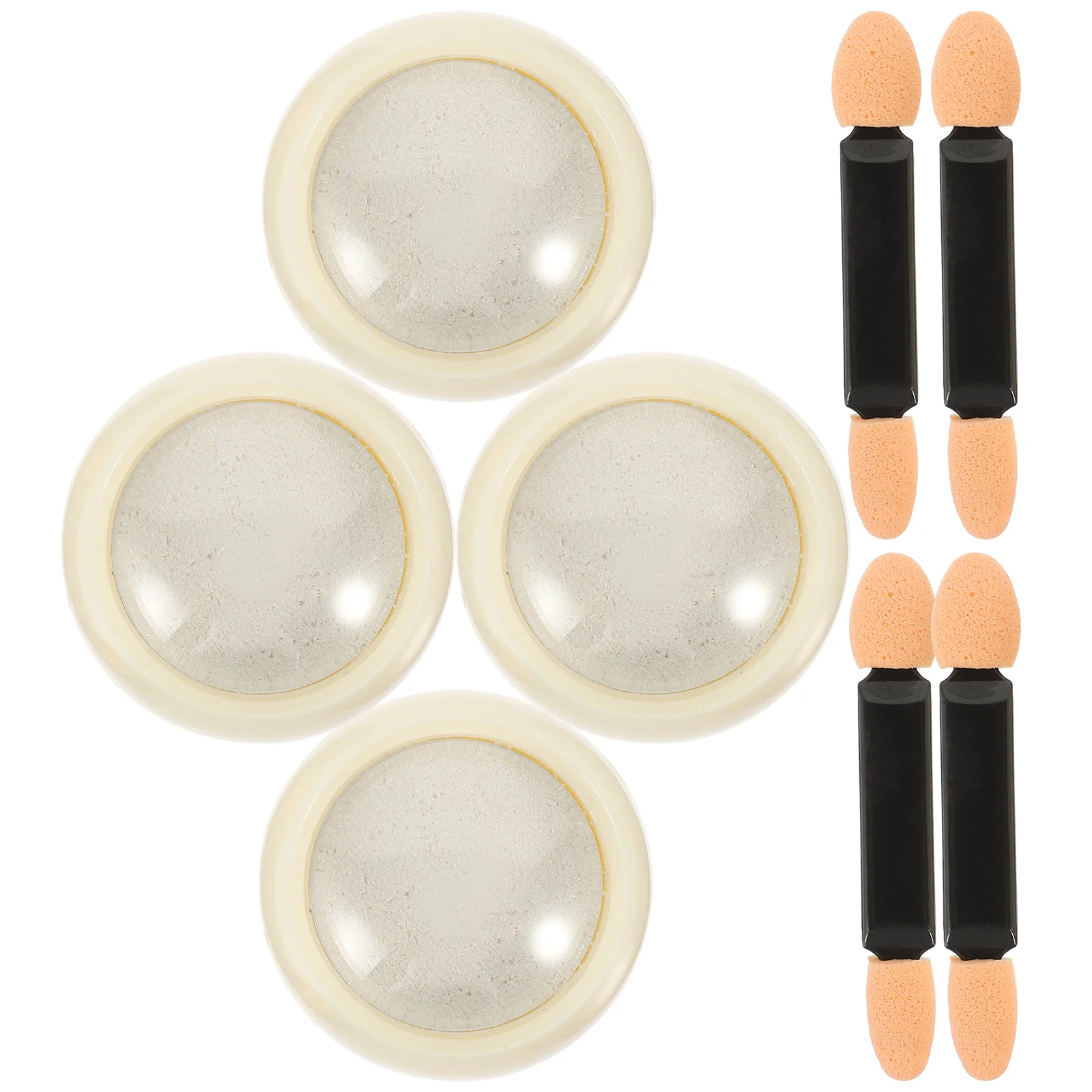 4 sets effen nagelpoeder creatief spiegeleffect DIY manicure decoraties glitterpoeder voor nagels holografische nagelkunst