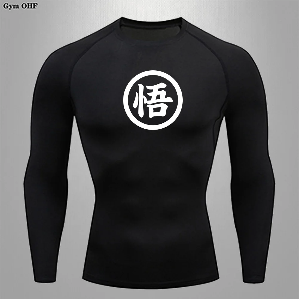 Camiseta Deportiva de Manga Larga Z Goku Anime para Hombre, Camiseta de Secado Rápido, Camiseta de Compresión para Entrenamiento de Yoga, Sudadera para Gimnasio, Camiseta Deportiva