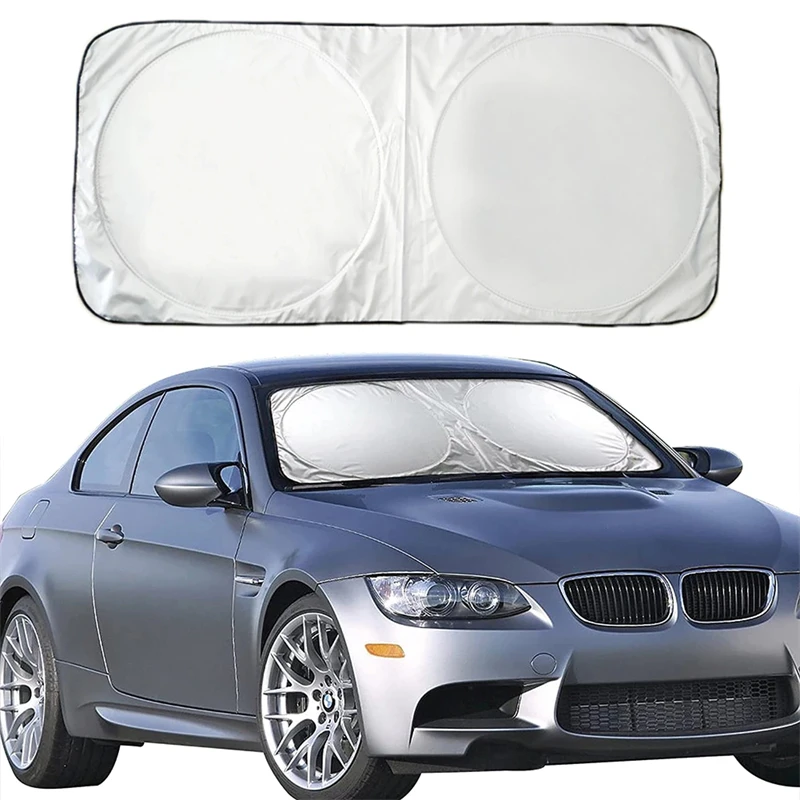 

150X80cm Car Windshield Sun Shade with Storage Pouch Car Auto Sunshades for Windshield for UV Rays Protection Car Accessories