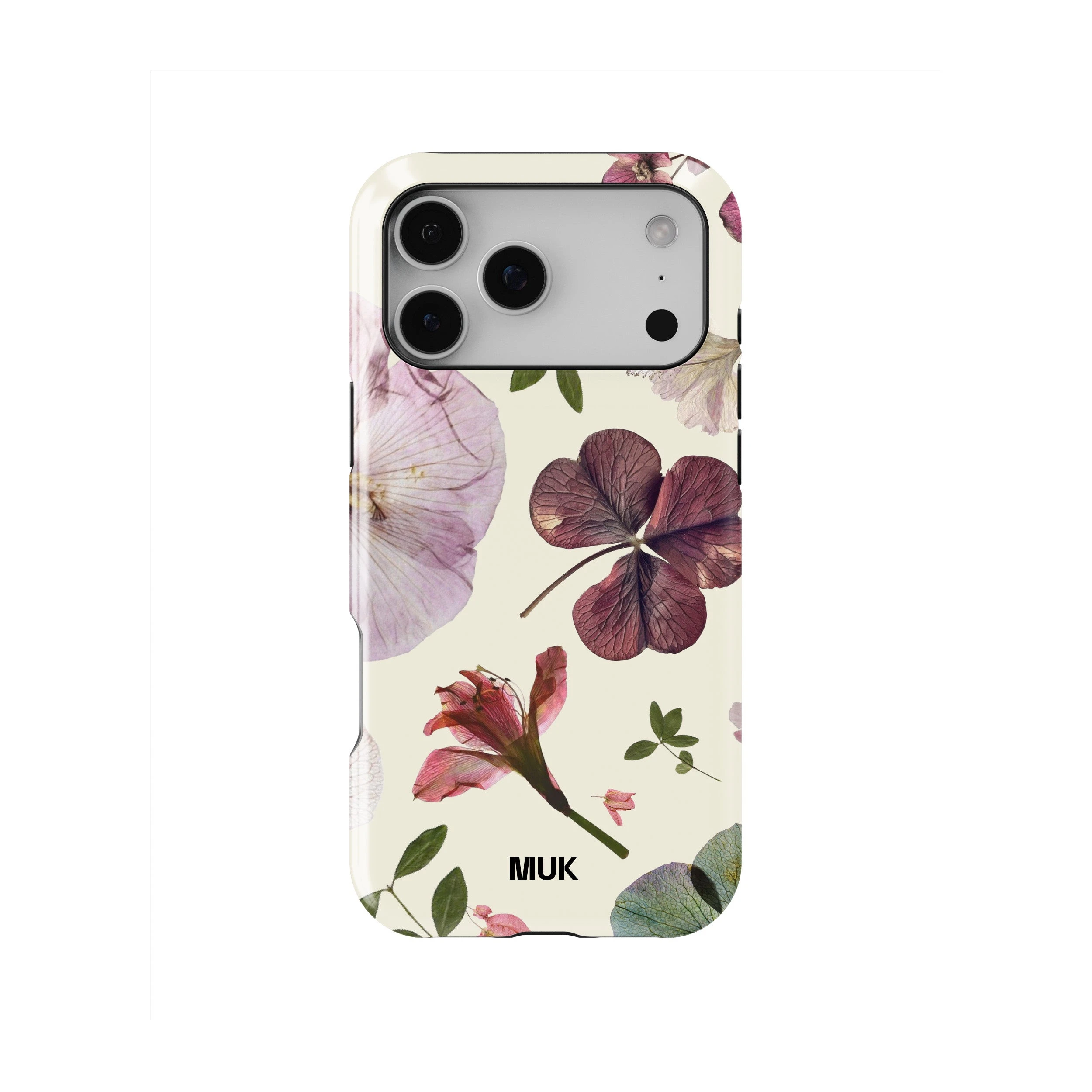 Чехол для телефона с прессованными цветами для iPhone 18 17 17e 16e 16 15 14 13 12 11 X XS XR XSMAX 7 8 Air Pro Max Plus, двухслойная задняя крышка