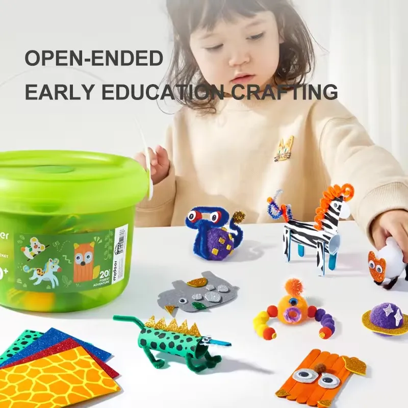 Mideer-Kit de bricolage créatif pour enfants, artisanat, arts et artisanat faits à la main, aventure dans la forêt spatiale, plus récent, 3 ans et plus, 180 pièces, E27