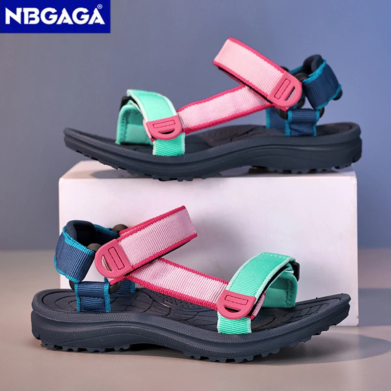Summer Children Girls' Breathable Non Slip Sandals Fashion Casual Beach Shoes Comfortable Student Kids Soft Sole Walking Sandals