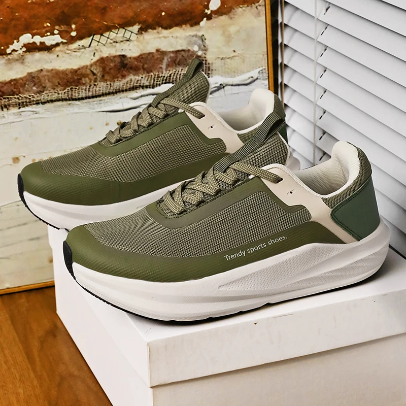 New Wide Toe Men Shoes Casual Versatile Soft Sole Wide Last Shoes Walking Sneakers Breathable Mesh Comfortable Barefoot Shoes