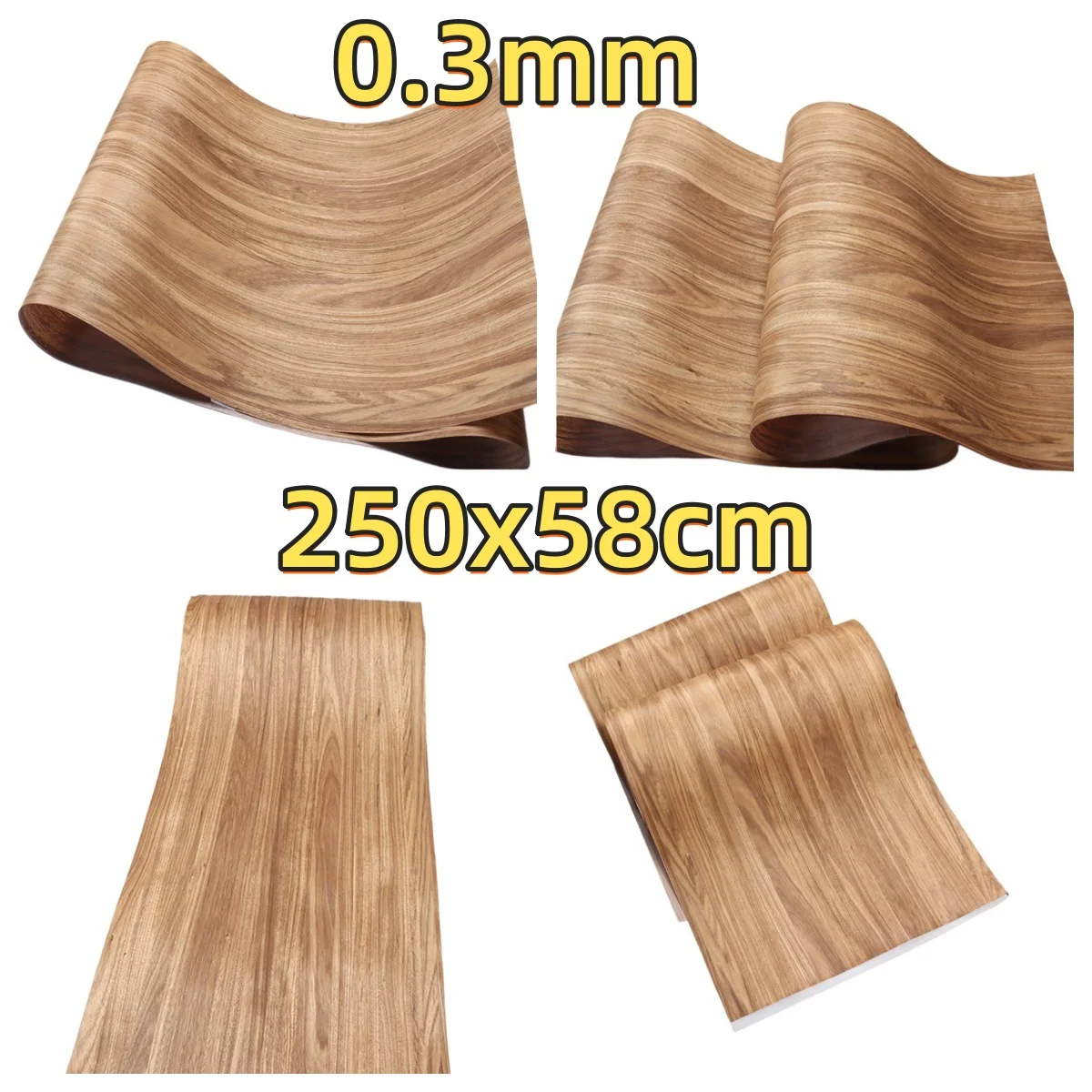 Small Zebra Wenge Mixed Veneer, 0.3mm, 250x58cm, For Display Table & Wood Door.(Backing Non-woven Fabric)