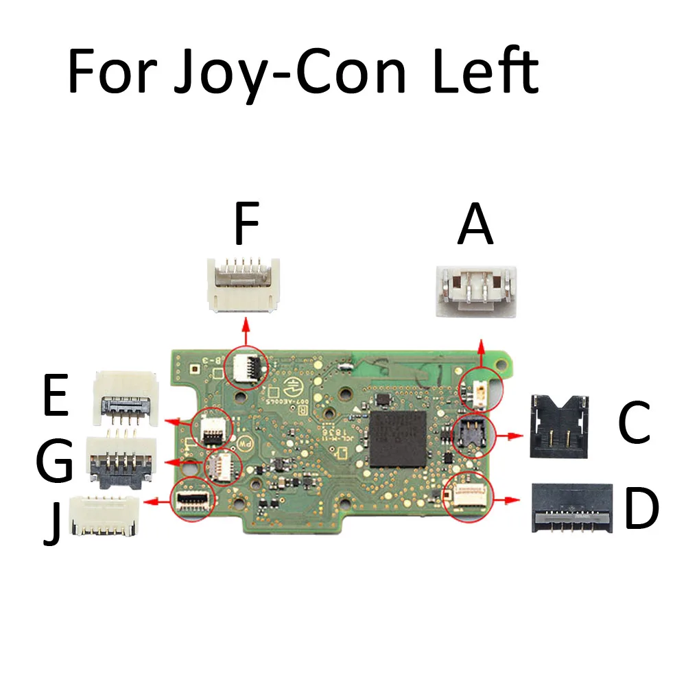 Replacement Parts FPC Connector Joy-Con PCB Board Flex Cable Connector Joy Con Socket Clip Spare Parts For Nintendo Switch NS