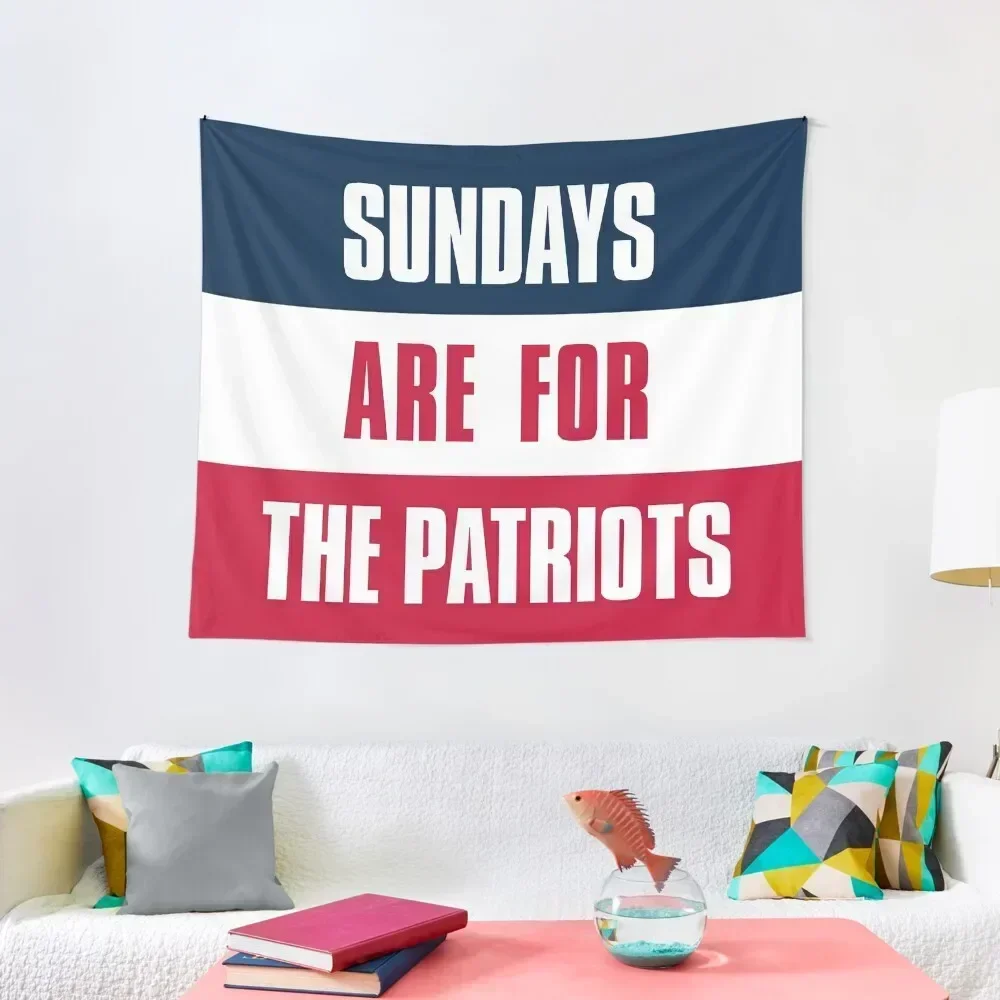 Sundays are for The Patriots, New England Football Fans Tapestry Wall Decoration Items Room Decor Aesthetic Tapestry