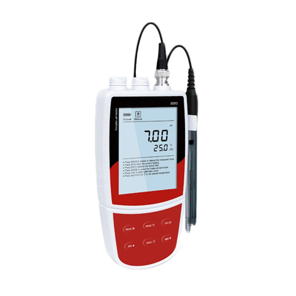 Bante220 Laboratory Economy Portable pH Meter for Measuring pH and mV Values of Samples