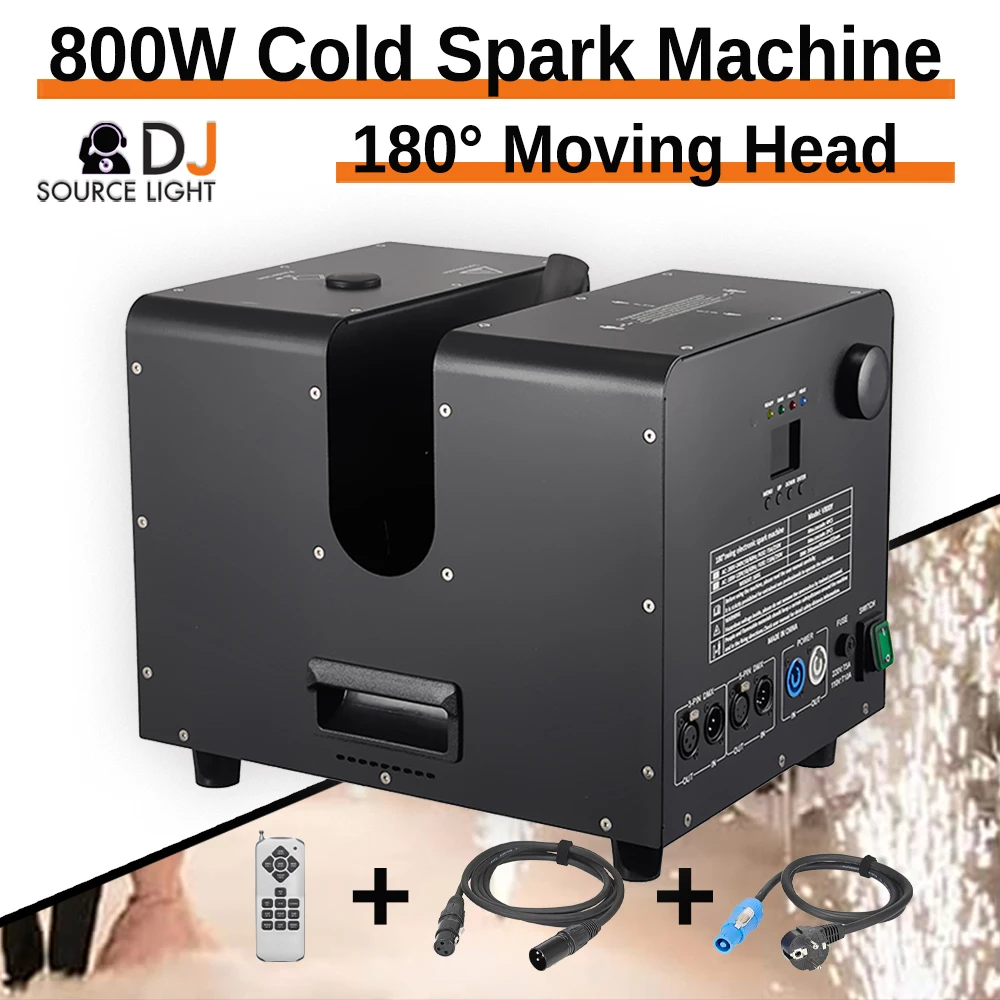 T Powder 180° Swing Cold Spark machine Firework 800W Spray Dmx Remote Control Fountain Sparkular Machine for Disco Party show