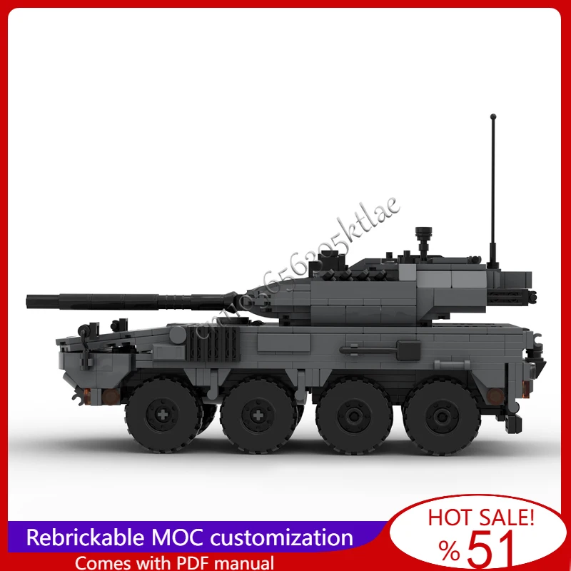 908 أجزاء MOC تخصيص سلسلة المعركة نوع 16 نموذج سيارة القتال المدرعة تجميعها ألعاب أطفال تعليمية إبداعية هدايا