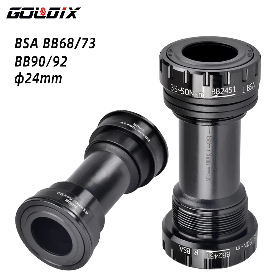 GOLDIX BB68 BB92 Bicycle Bottom Brackets Adapter 1.37/24mm Bicycle