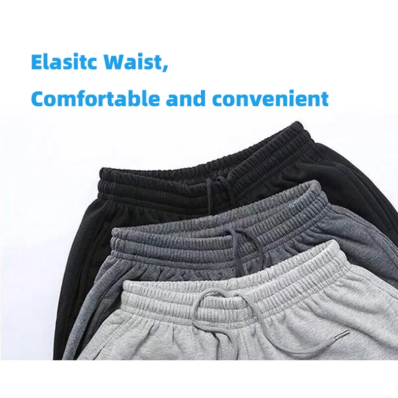 Men's Thin Wide Leg Sweatpants Joggers Oversize Straight Sports Tracksuit Pants plus Size 5XL 6XL 7XL with Zipper Y1 - Image 3
