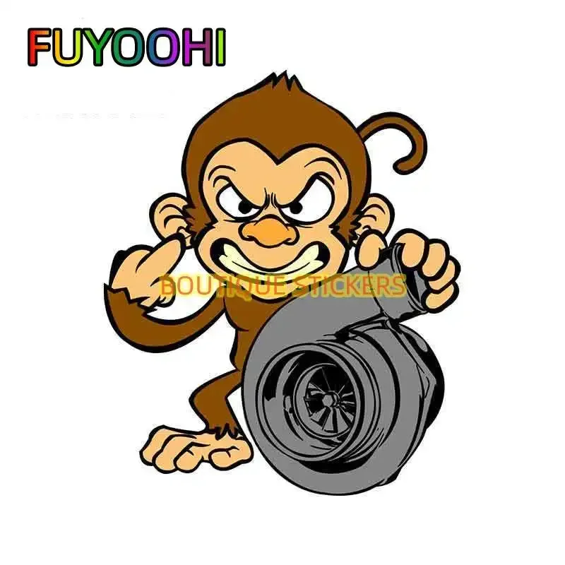 

FUYOOHI Boutique Stickers Monkey Turbo Novelty Fine Car Decal Suitable for VAN SUV Waterproof Car Truck Pinup Graffiti Sticker