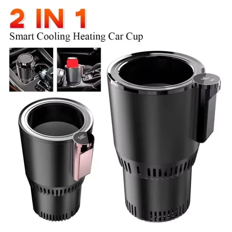Super Sale 2-in-1 Smart Cooling Heating Car Cup Intelligent Hot and Cold Cup