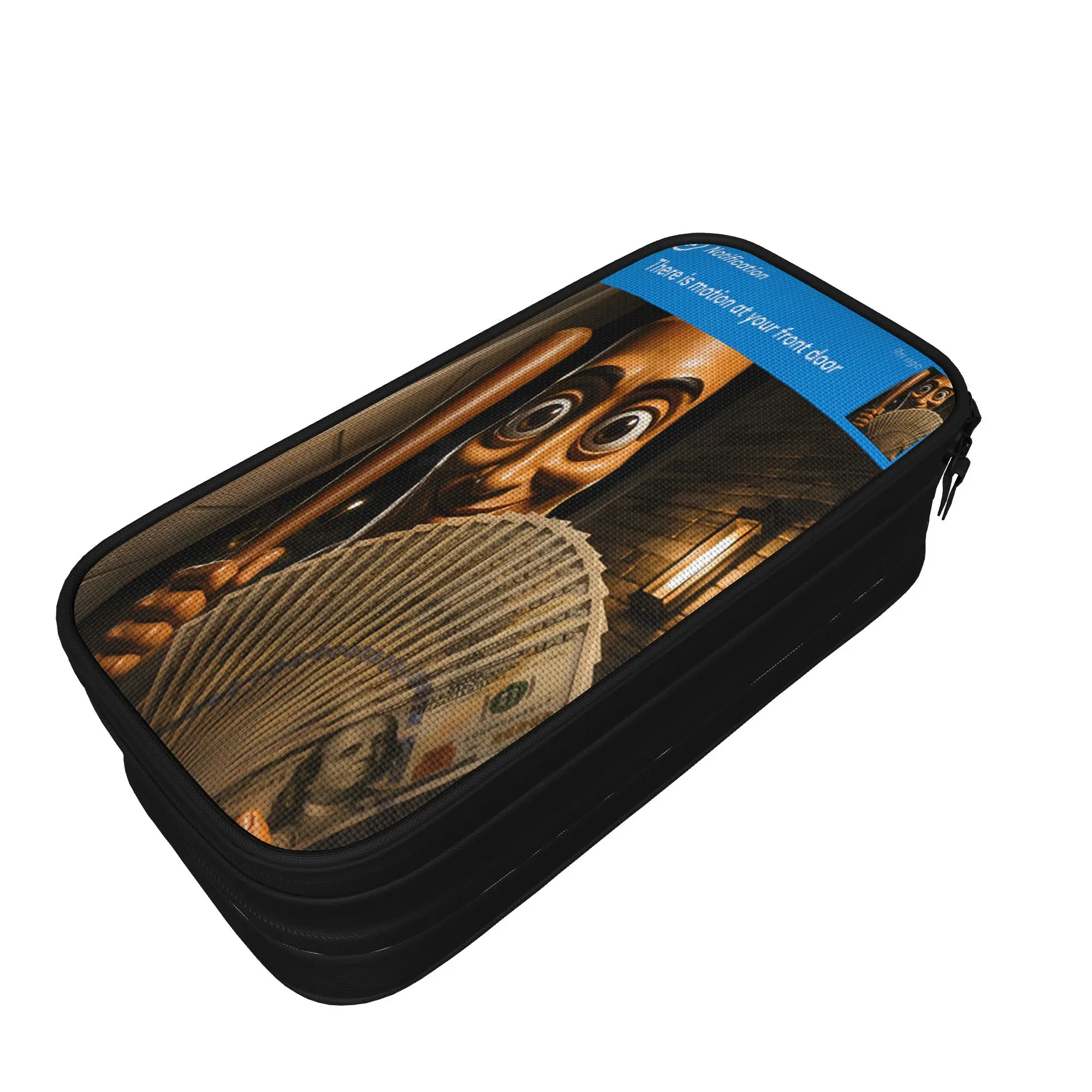 There is Motion at Your Front Door Tung Tung Tung Sahur Meme Pencil Case School Pencil Cases Zipper Kids Pen Box School Supplies