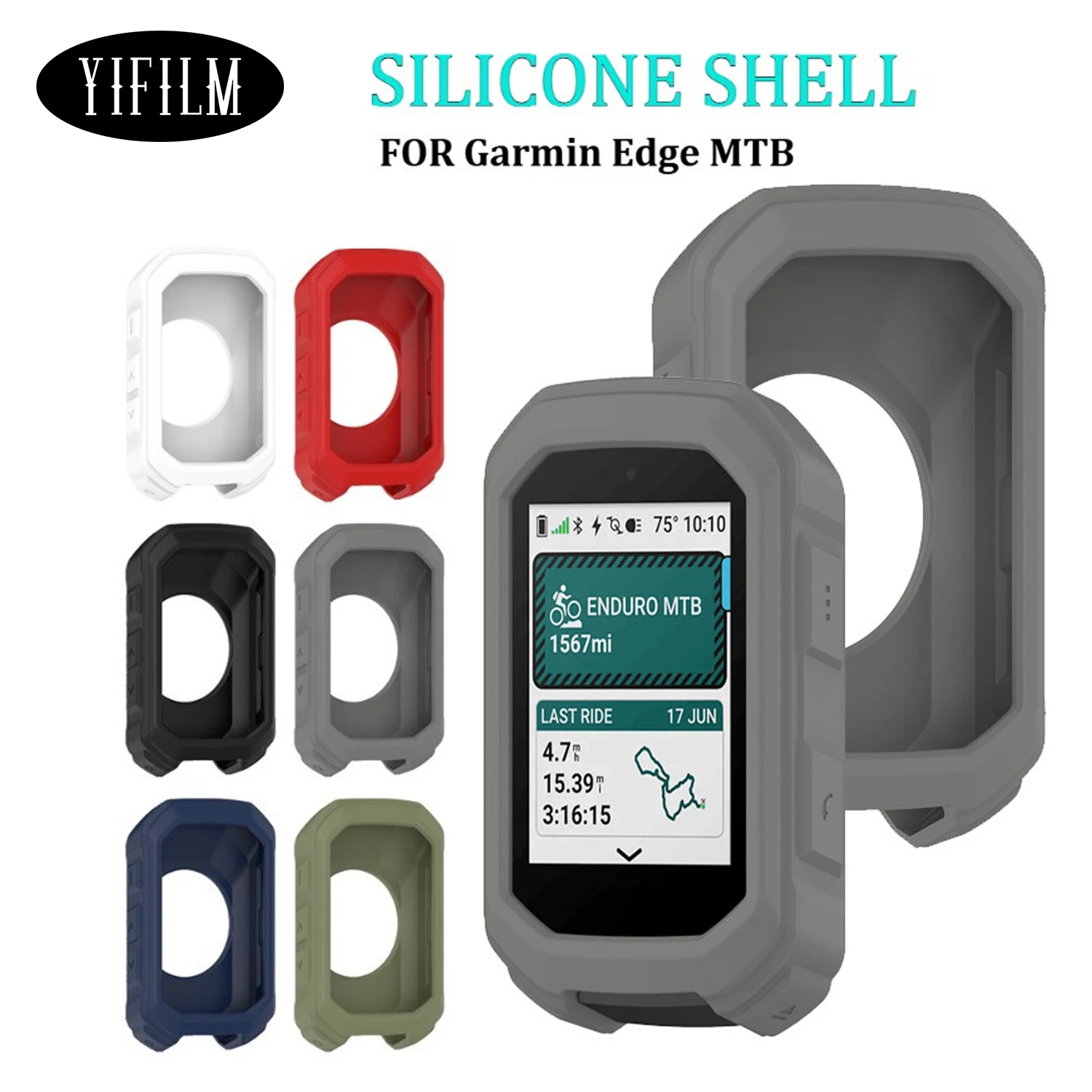for Garmin Edge MTB 540 840  Soft Silicone Stopwatch Protective Case Smartwatch Multi-color Code Table Cover Shell Accessories