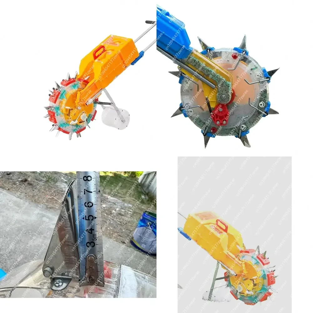 Hand Push Seeder Portable Seeder Bean Corn Planter Peanut Manual Seeder Planting and Fertilizing Machine Adjustable