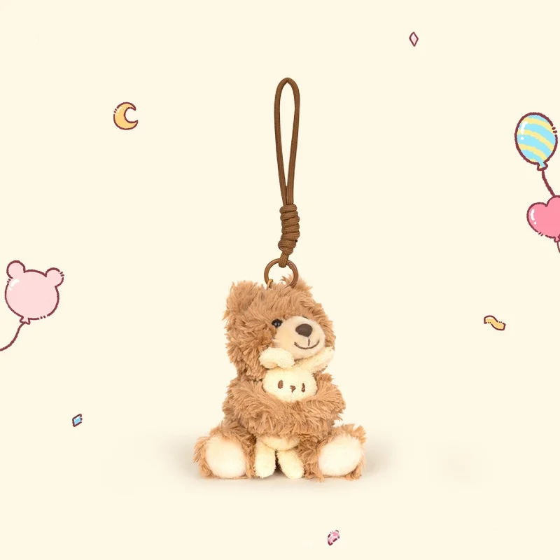 12 cm mooie verjaardag hoeden teddybeer knuffel anime knuffels sleutelhangers kleine hanger rugzak ophangingen voor kinderen