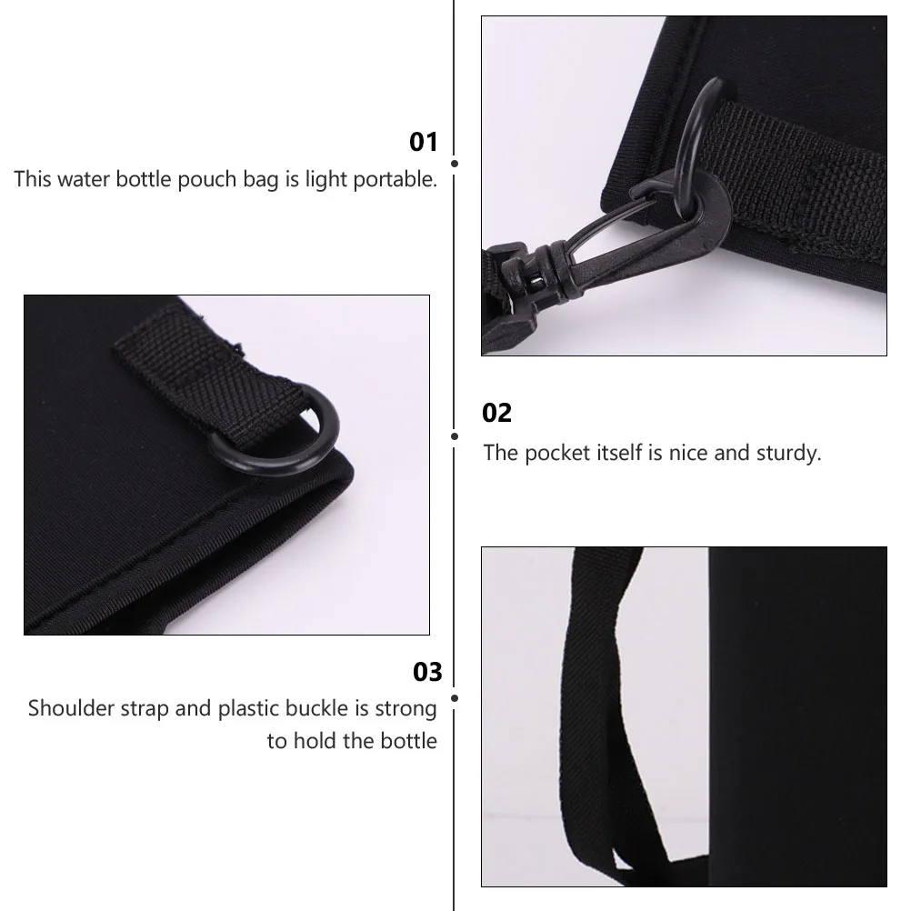 

750ml Water Bottle Holder Portable Pouch Bag Camping Durable Neoprene Soft Lightweight Insulated Carrier Glass Protector