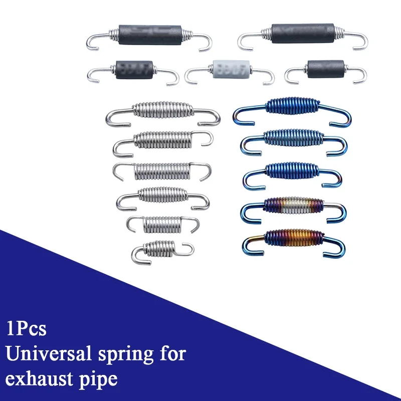 

1Pcs 43mm-85mm Motorcycle Exhaust Spring Hooks Stainless Steel Exhaust Front Middle Link Pipe Rotatable Muffler Springs