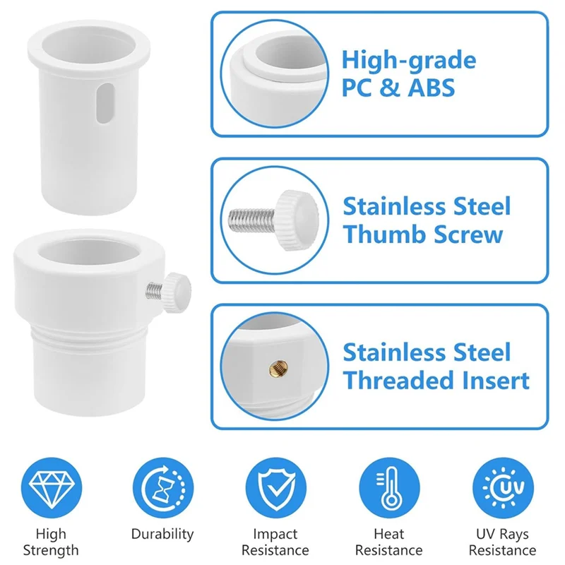 ABVA-Pool مظلة القطب استقرار كم محول صالح 1.5In و1.35In المظلات ثقب حامل إدراج لأكمام حمامات السباحة سطح السفينة باجا