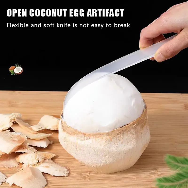5Pcs Lightweight Plastic Coconut Opener Easy Operation Coconut Meat Scraping Tool for Home Fruit Shops