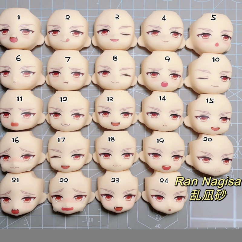 

ES Ran Nagisa Faceplate Ob11 Ensemble Stars GSC Clay Man Face Water Sticker handmade Doll Accessories Free Shipping Items