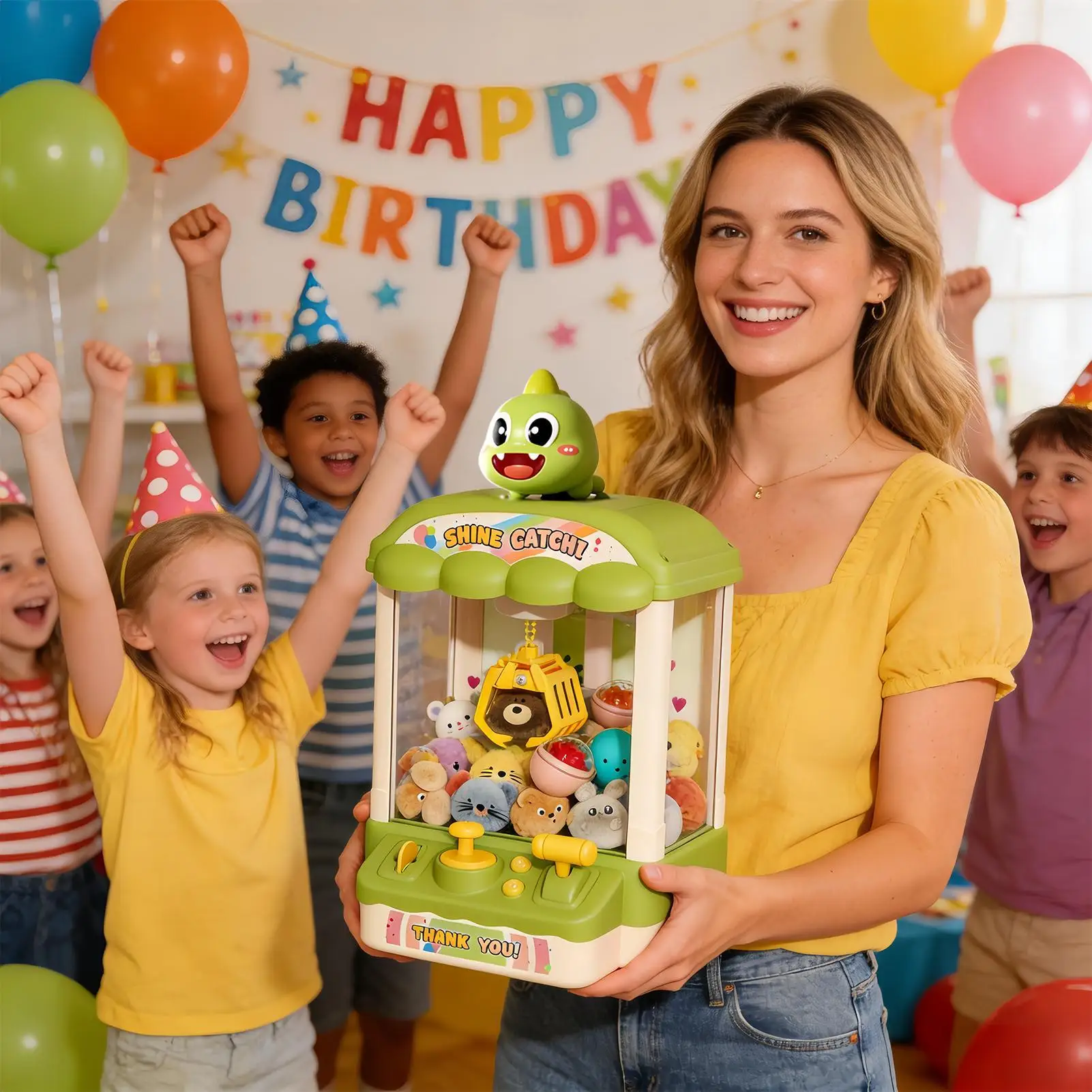 小さなクレーンゲーム 恐竜教室 景品 おもちゃ キャンディーグラバー 景品ディスペンサー 男の子 女の子 誕生日パーティー ホリデーゲームナイト用