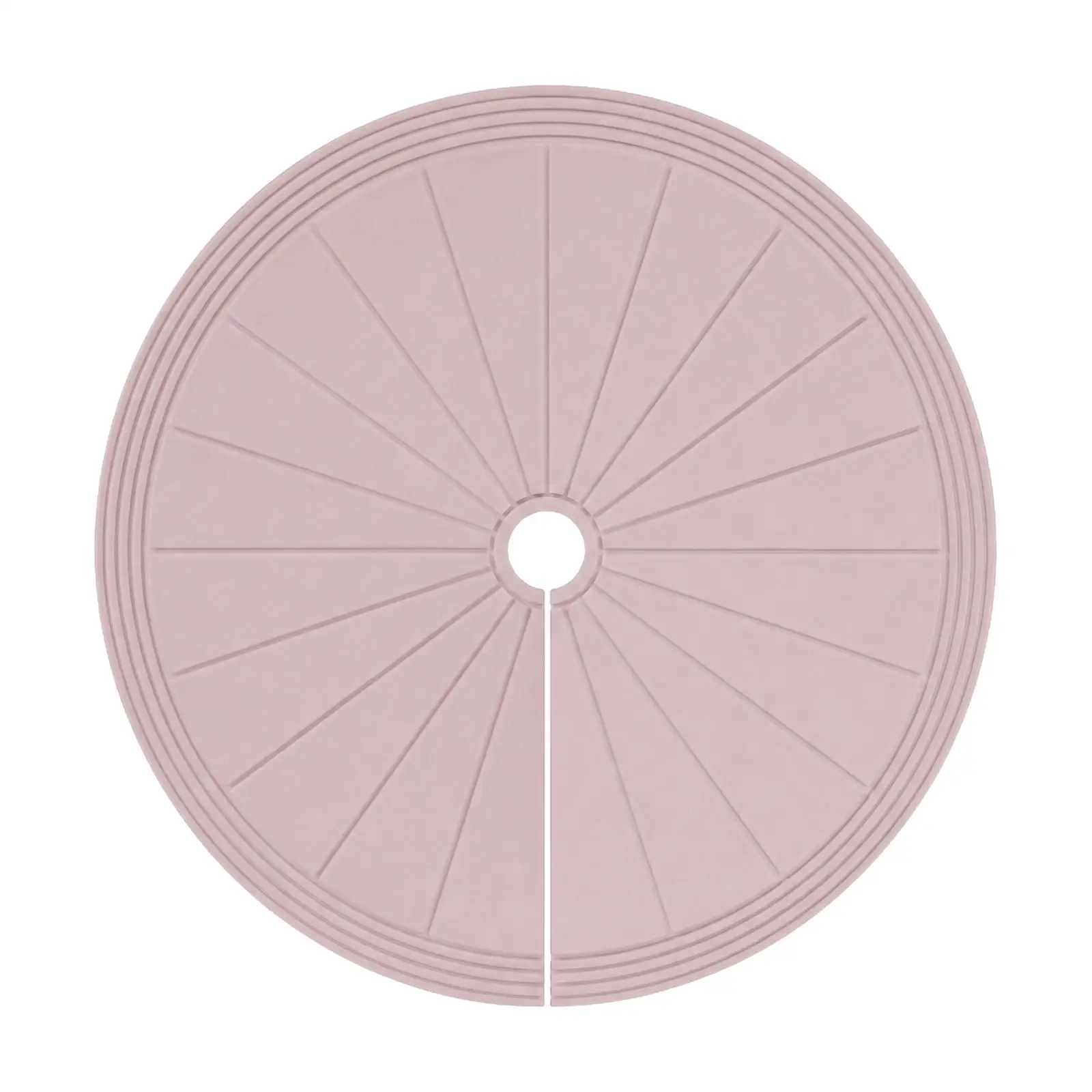 Circular Silicone Mat with Central Opening Waterproof Cuttable Silicone Cabinet Mat Wire Shelf Liner Heat-Resistant