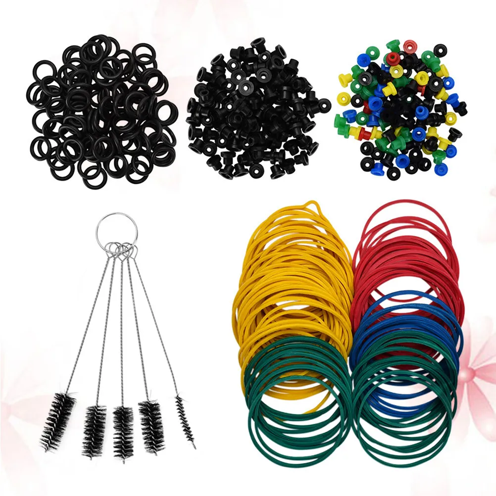 Tattoo Machine Tool Kit Rubber Bands Pin Cushion Needle Brush Set Easy Install Clean Tool Replacement for Tattoo Artists