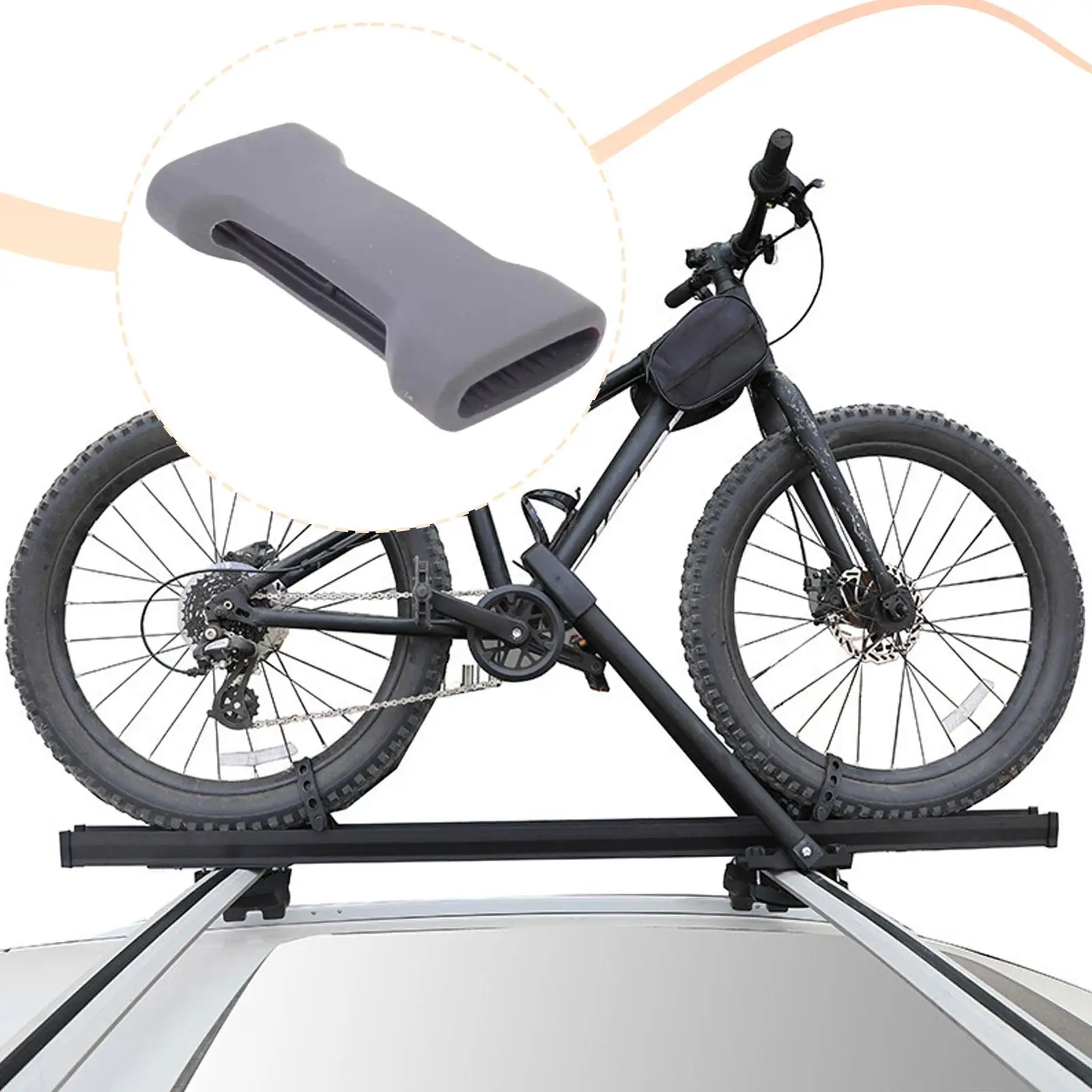 Roof Bike Rack Wheel Strap Protective Pad Practical Reliable Replace Accessories