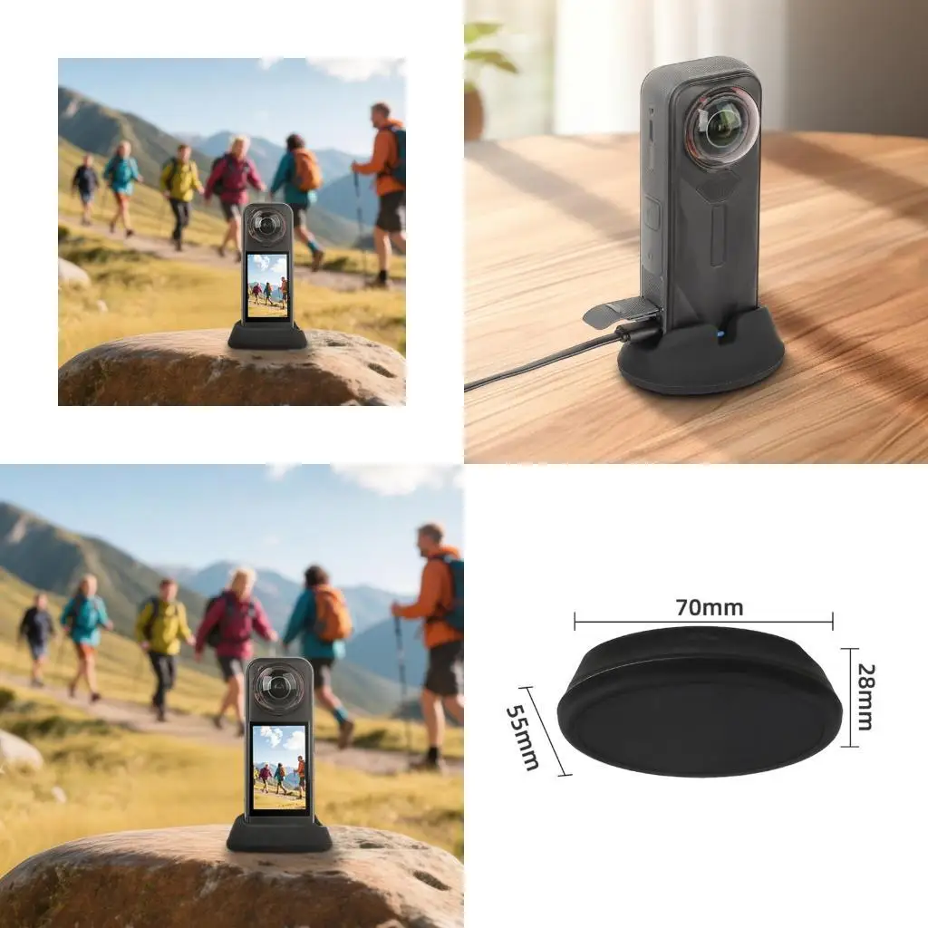 

R53C Durability AntiSkid Silicone Camera Base For X5 Camera Desktop Use Secure Holding Dock With Stable Positioning