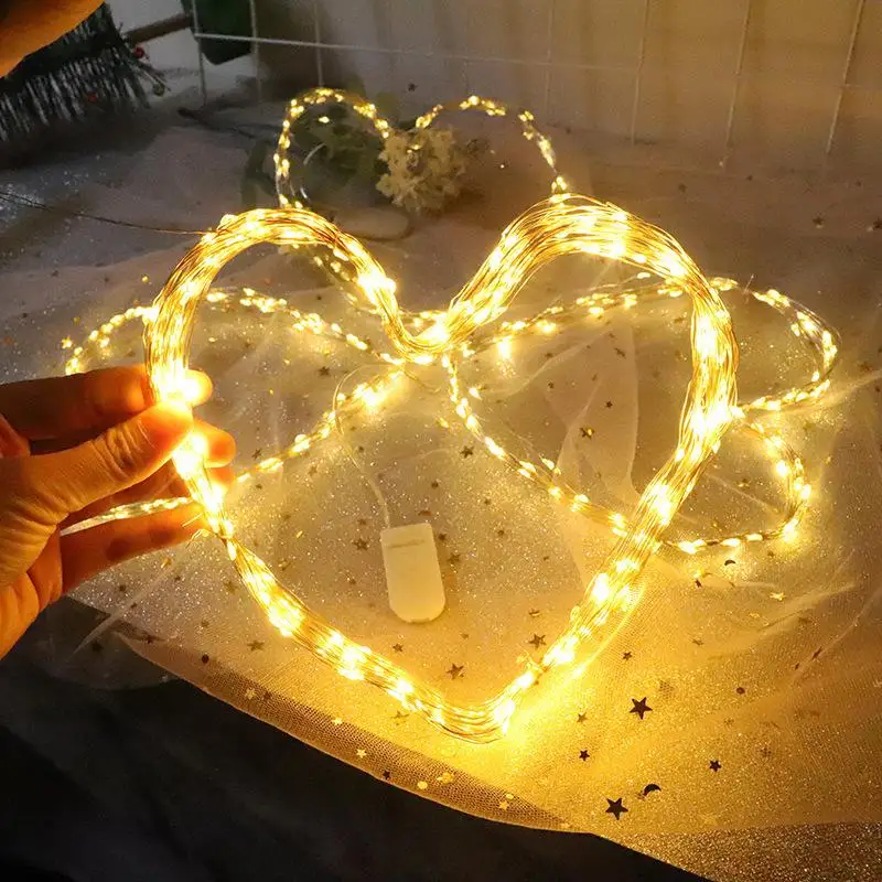 5 Pcs Battery Operated LED Fairy Lights Copper Wire Bright For Wedding Party Home Decoration