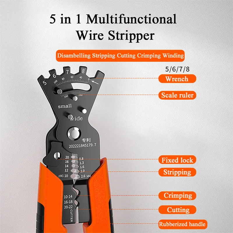 Wire Stripping Multifunctional Pliers For Cable Cut Crimp Bending Wire Stripper Wrench Cable Cutter Crimper Automatic Hand Tool