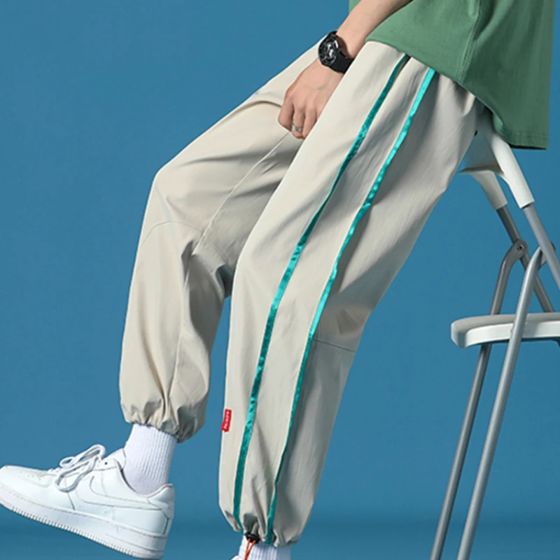 Casual Pants Streetwear Handsome Slouchy Loose Korean Style Full Length All-match Chic Summer Harajuku Stylist Students Trousers