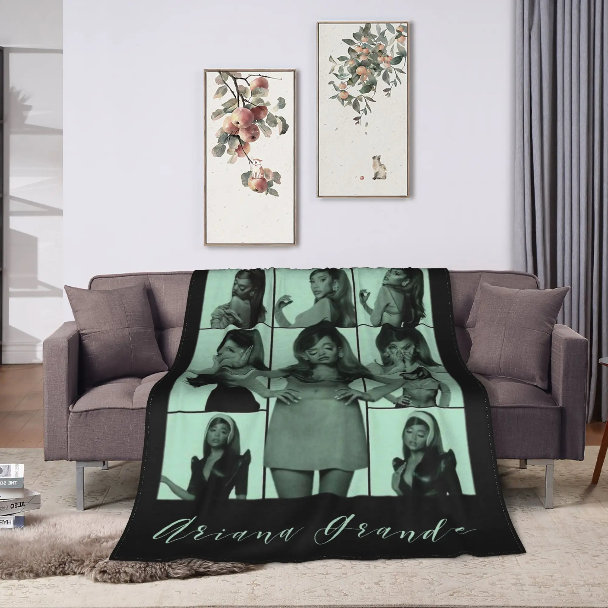 Arianas Grandes the Eras Tour Blanket Flannel Textile Decor   Multifunction Super Soft Throw Blankets for Sofa Office Bedspread
