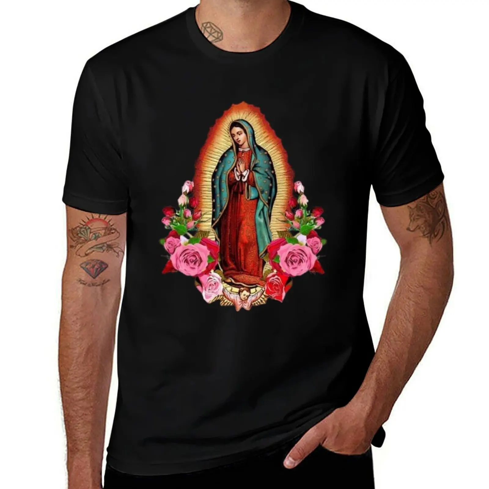 Our Lady of Guadalupe Mexican Virgin Mary Mexico T-Shirt Performance Workout Short Sleeve Tee