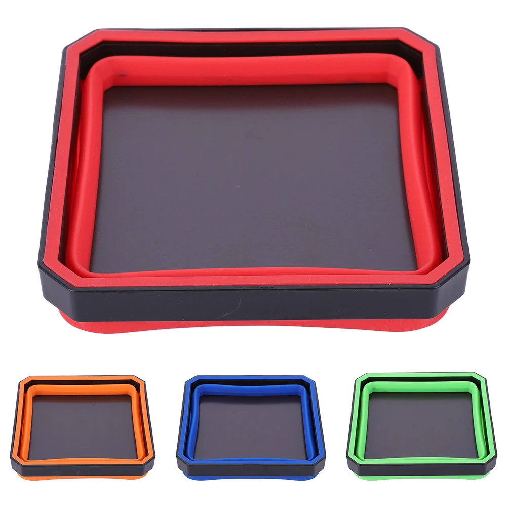 

4.53 In Tools Parts Storage Box Multicolor Collapsible Magnetic Parts Tray Magnetic Tray Box for Screw Bolts Nut Washers Pins