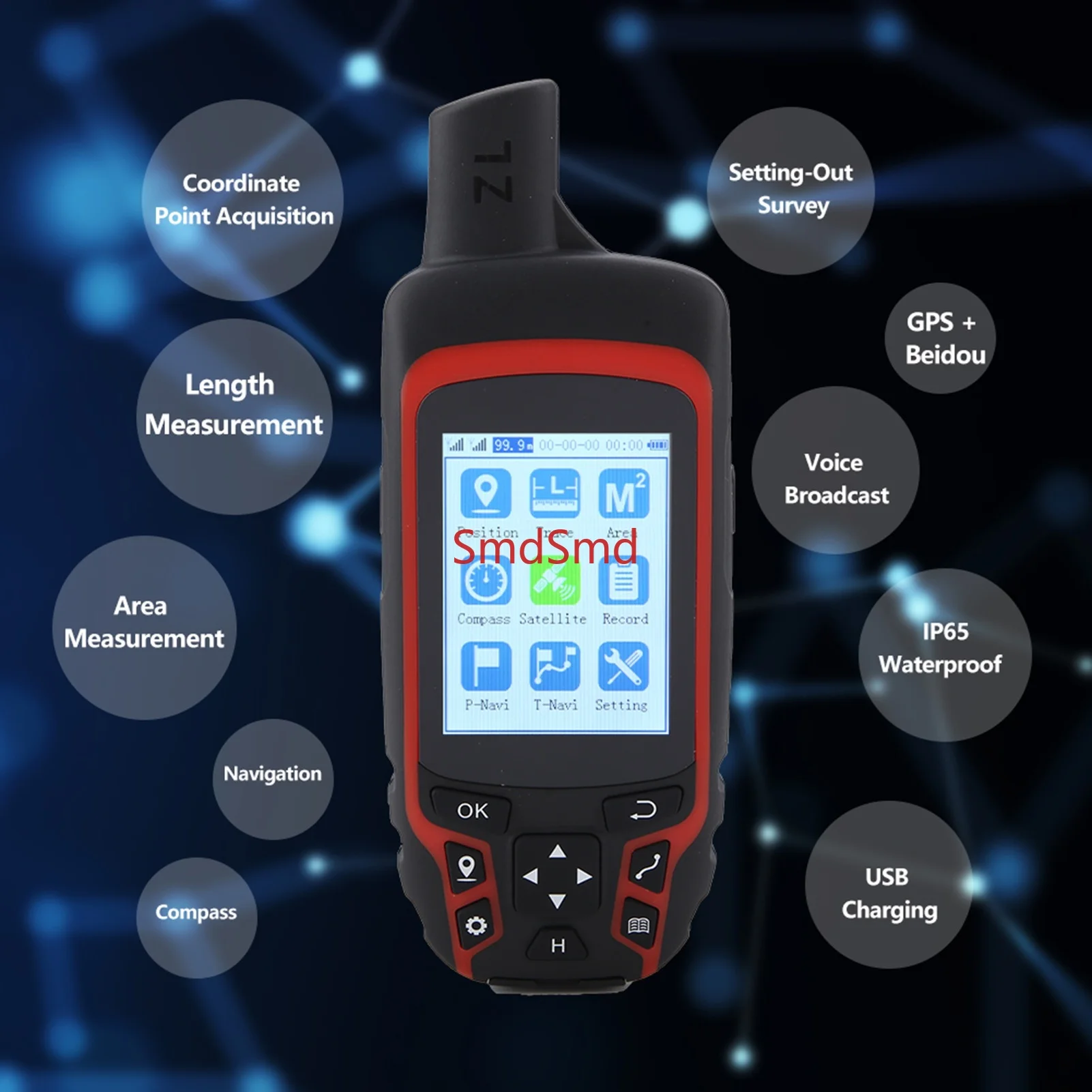 A6 Portable Global Positioning Navigation Compass Handheld Outdoor Positioning Tracker USB Rechargeable