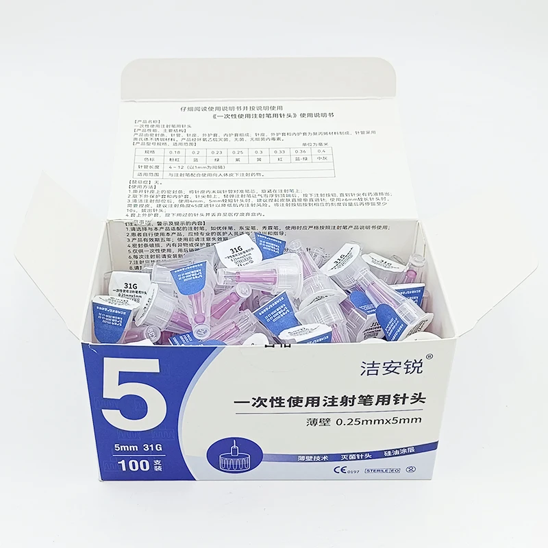 100PCS/Box Disposable Cartridge Pen Needles 32G 4mm 31G 6mm Multi-Purpose Micro Injection Tips for Fluid Device Body Care Tools view 6