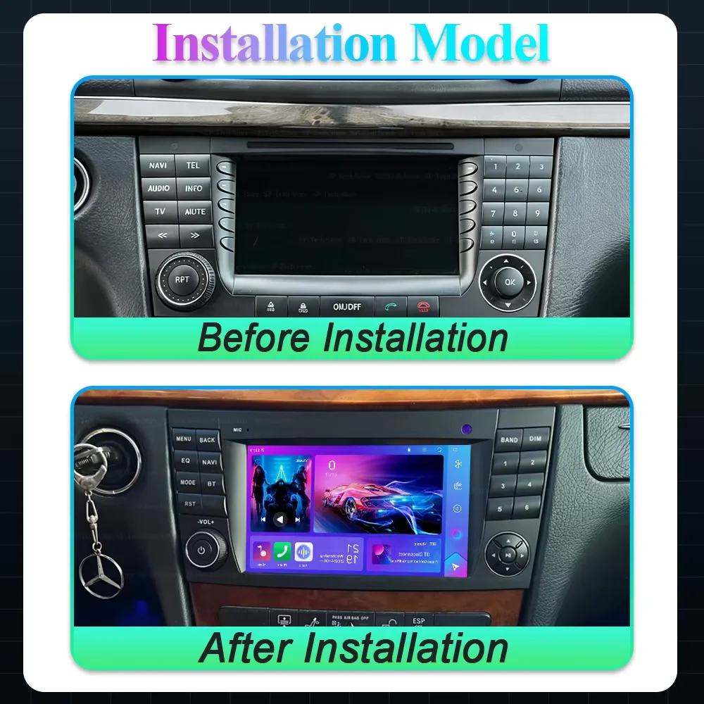 7 Inch Car Radio For Mercedes Benz E-class W211 E200 E220 E300 E350 E240 Android 16 Auto Radio Stereo Multimedia Player Gps 5g