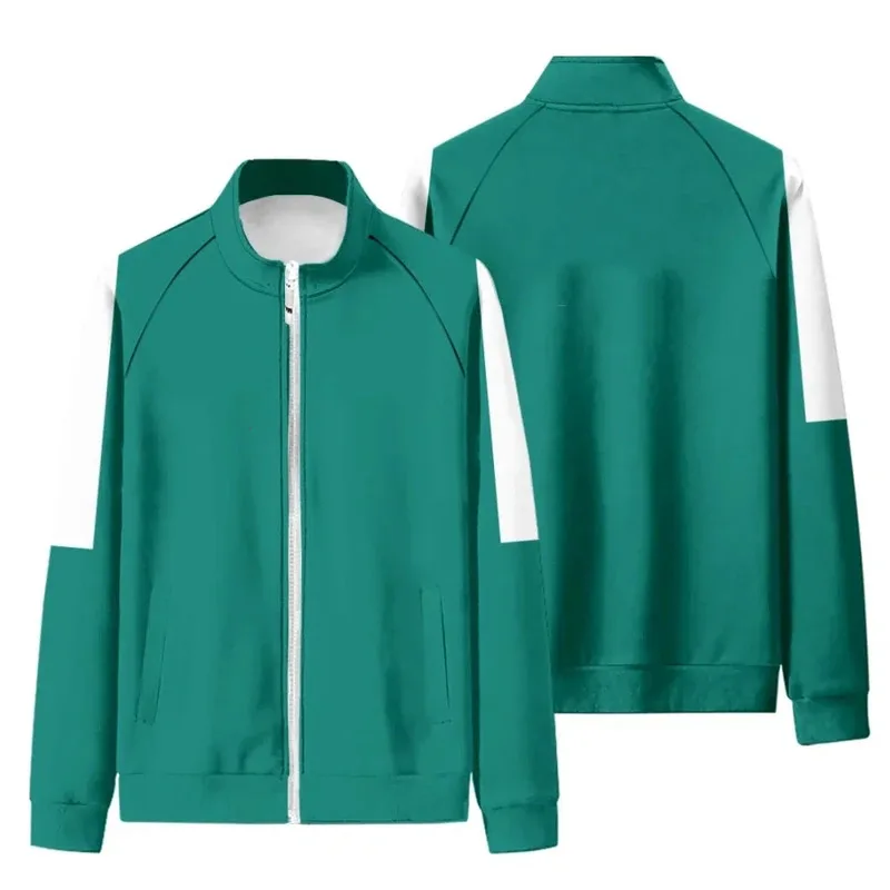 

Jeux De Calmars Cosplay Costume Men Blue Sports Sweatshirt Women Korea Disguise Hoodies for Team Game Role Play Carnival Party