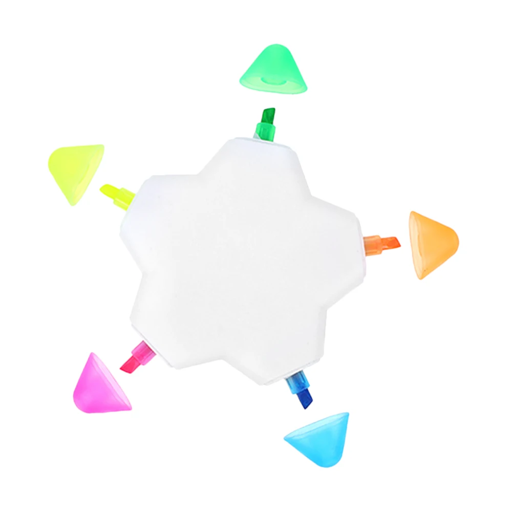 

Compact Star Shape Fluorescent Highlighter Multi Marker For School Study Office Book Scrapbooking Graffiti Pens