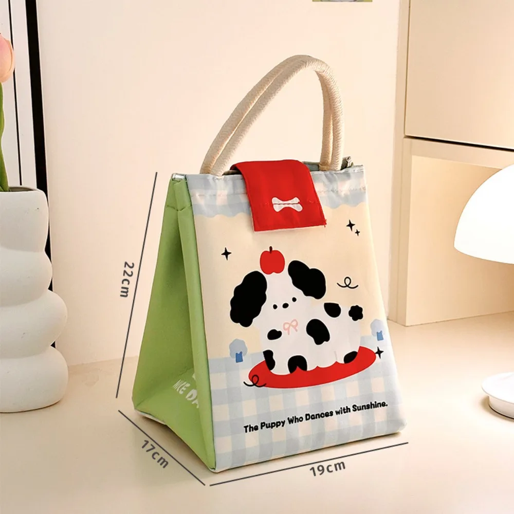

Cute Insulated Student Lunch Bag Cartoon Aluminum Film Fresh-Keeping Bag Large Capacity Tote Bag For Office Workers