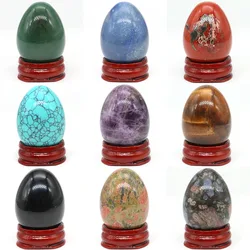 30x40mm Yoni Egg Natural Stone Amethyst Quartz Massage Gemstone Energy Mineral Specimen Reiki Healing Yoga Home Decoration Gift