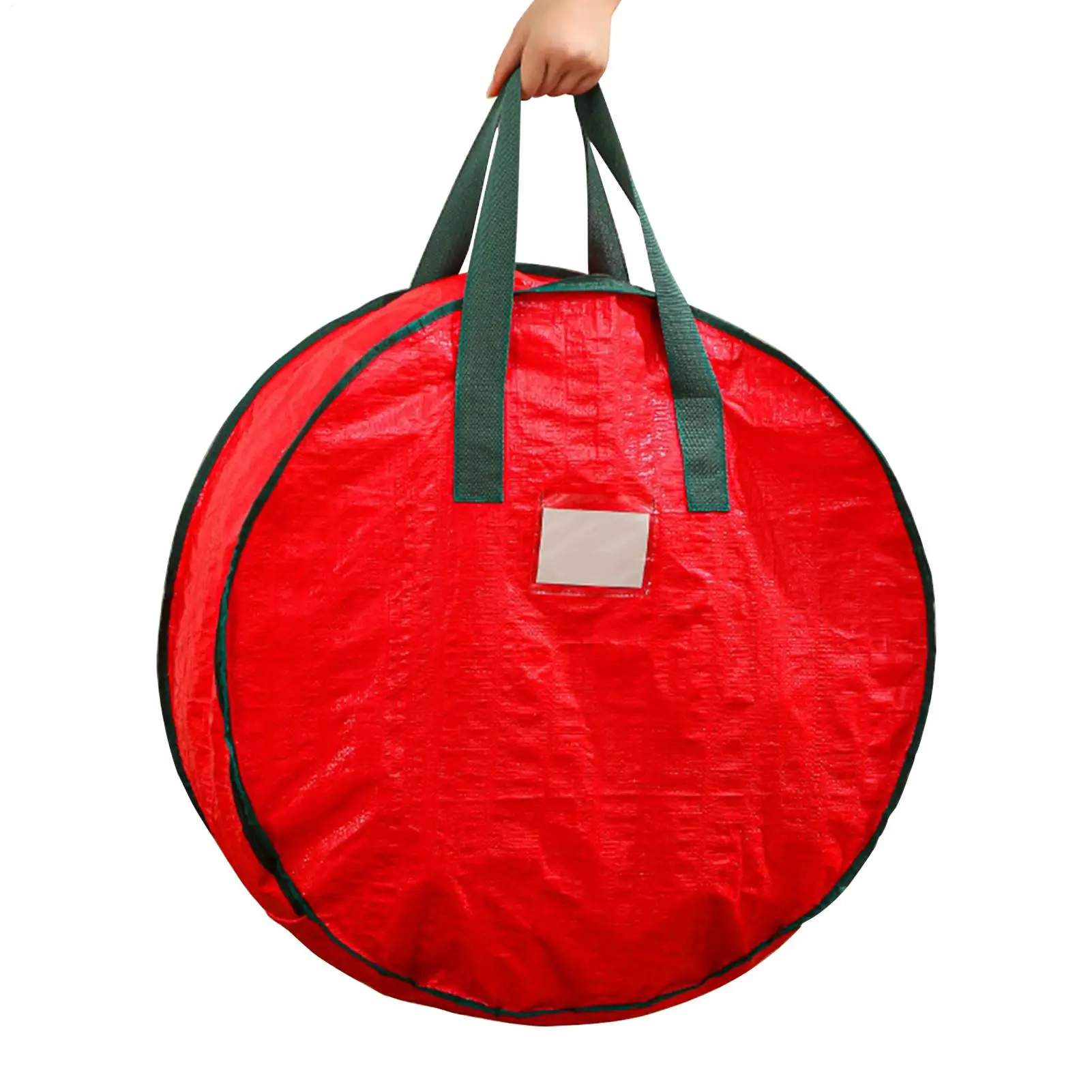 Christmas Wreath Storage Bag with Thickened Oxford Cloth Seasonal Holiday Wreath Storage Container with Handle and Zipper